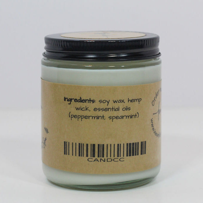 Candy Cane Essential Oil Candle - Peppermint & Spearmint