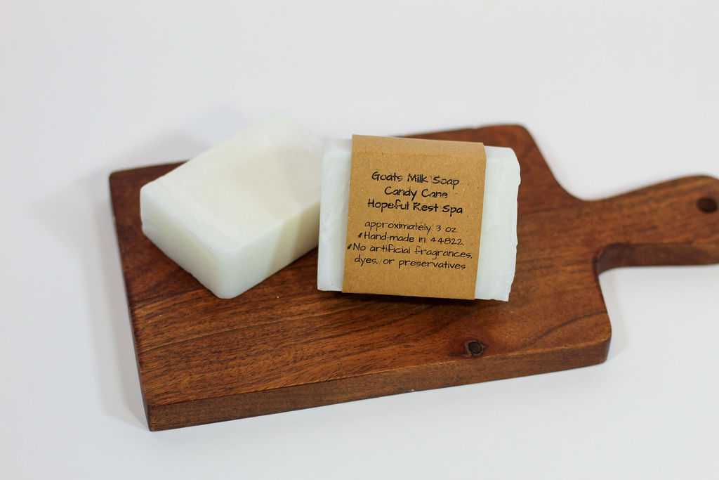 Candy Cane Goat's Milk Bar Soap