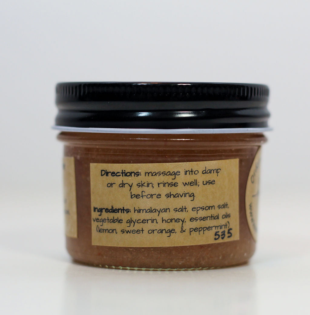 Citrus Mint Salt Scrub with Organic Essential Oils