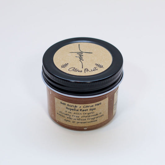 Citrus Mint Salt Scrub with Organic Essential Oils