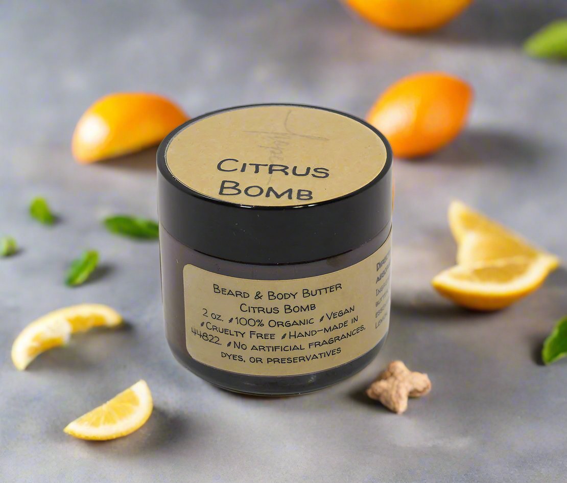 Citrus Bomb Beard & Body Butter with Organic Essential Oils