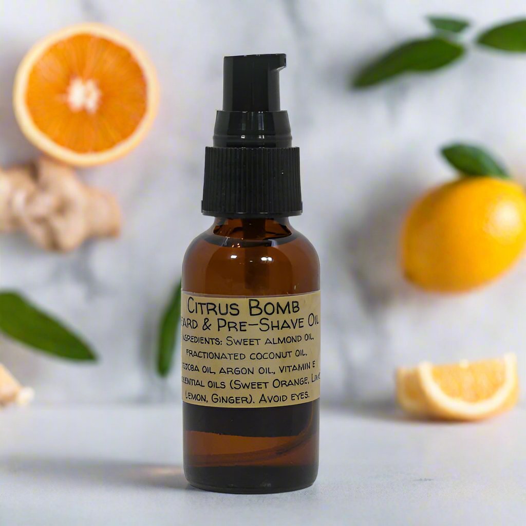 Citrus Bomb Pre-Shave and Beard Oil with Organic Essential Oils