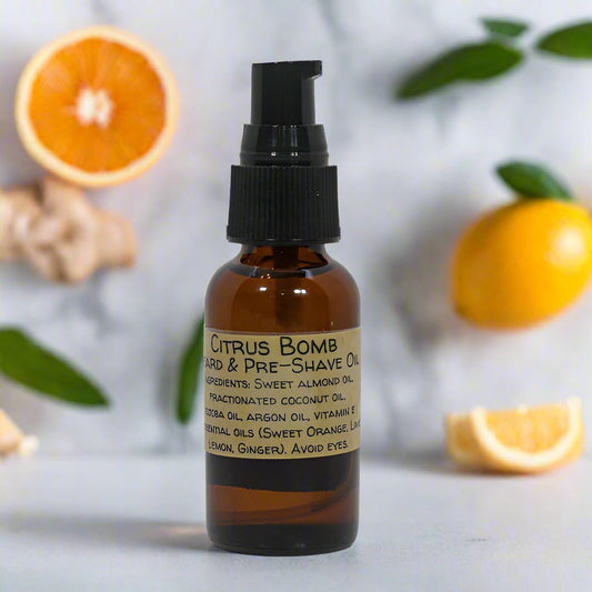 Citrus Bomb Pre-Shave and Beard Oil with Organic Essential Oils