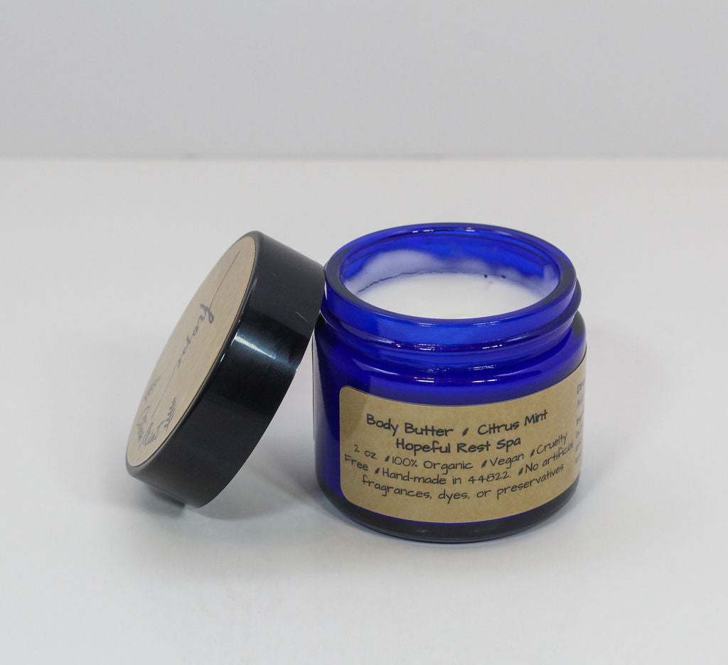 Citrus Mint Body Butter - Organic Citrus and Peppermint Essential Oils