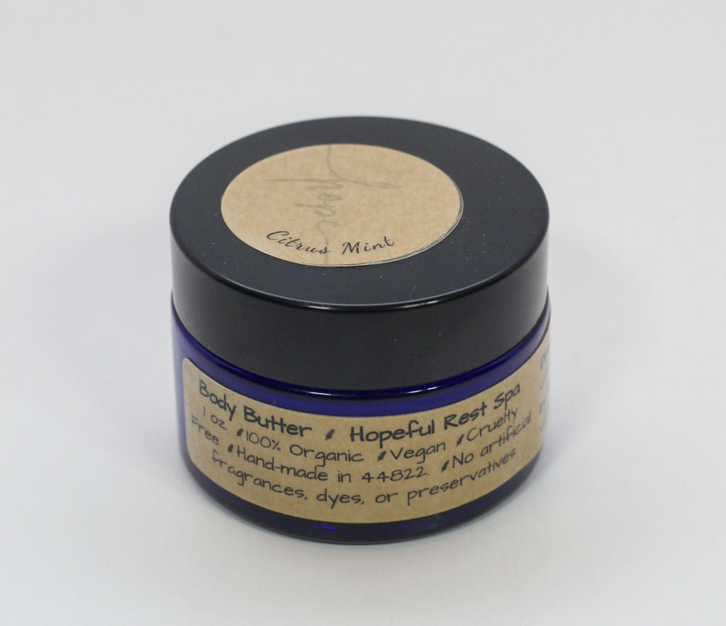 Citrus Mint Body Butter - Organic Citrus and Peppermint Essential Oils
