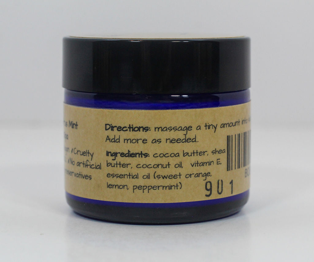 Citrus Mint Body Butter - Organic Citrus and Peppermint Essential Oils