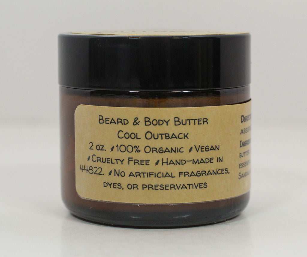 Cool Outback Beard & Body Butter - Organic Sandalwood & Cedarwood