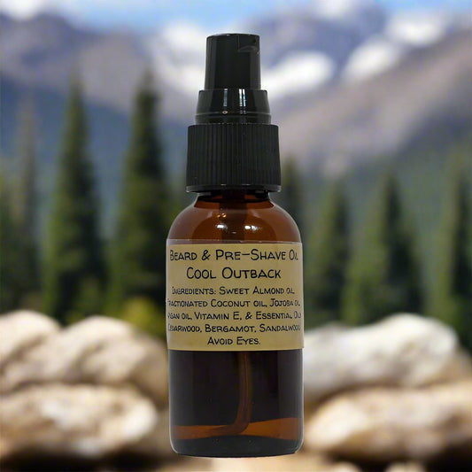 Cool Outback Pre-Shave and Beard Oil with Organic Essential Oils