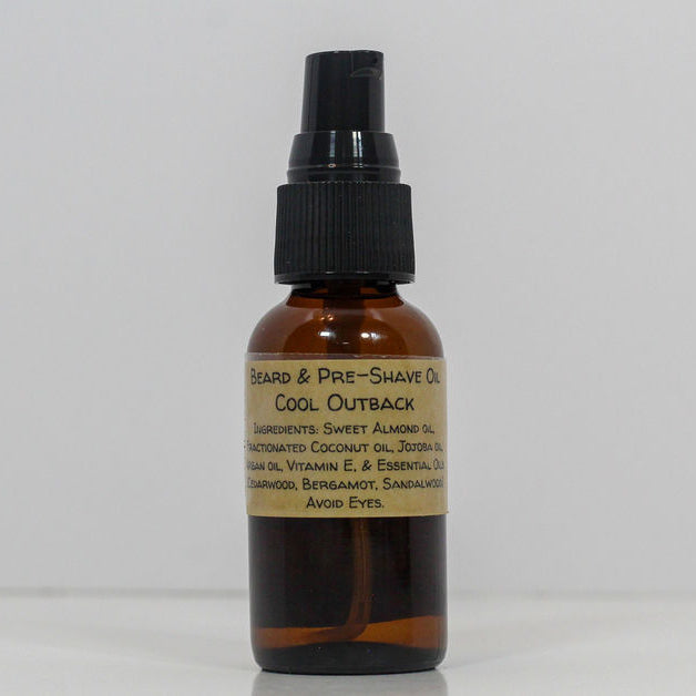 Cool Outback Pre-Shave and Beard Oil with Organic Essential Oils