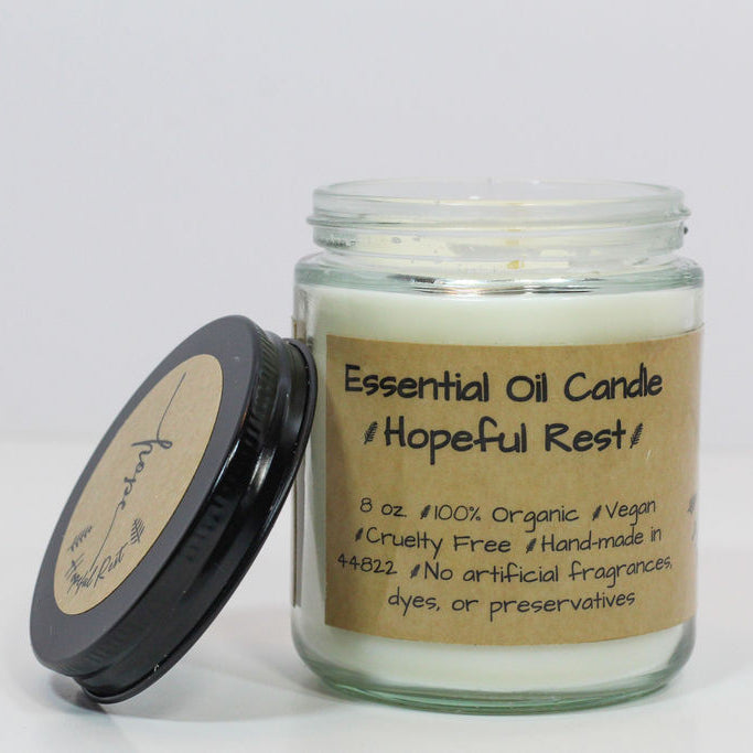 Hopeful Rest Essential Oil Candle - Lavender and Frankincense