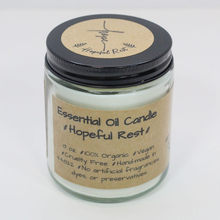 Hopeful Rest Essential Oil Candle - Lavender and Frankincense