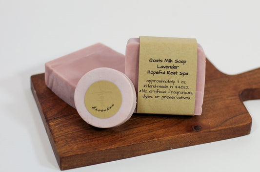 Lavender Goats Milk Bar Soap - with Organic Essential Oils