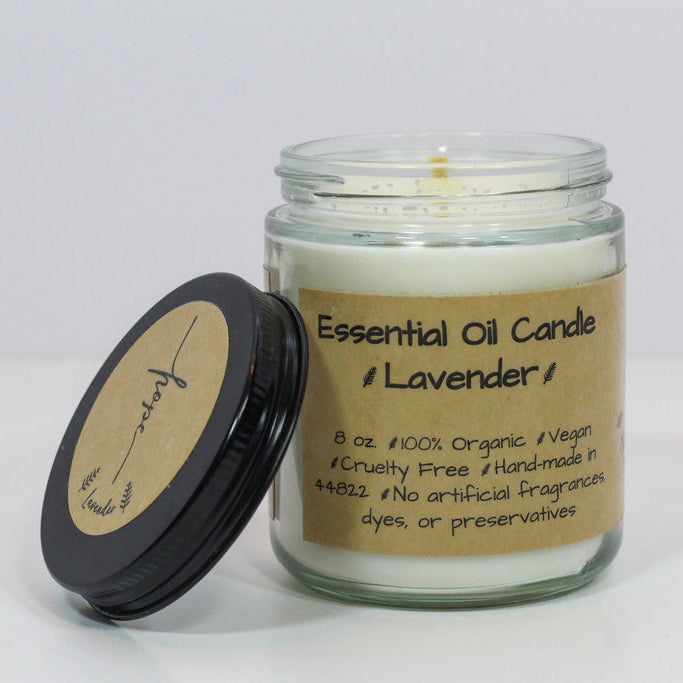 Lavender Organic Essential Oil Candle