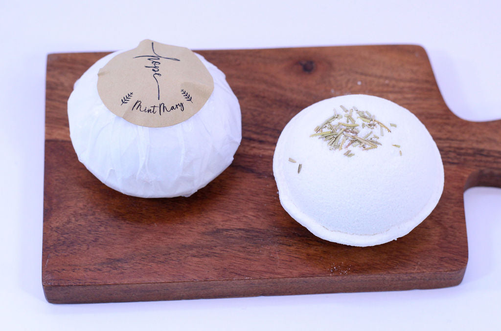 Mint Mary Organic Bath Bomb with Spearmint & Rosemary