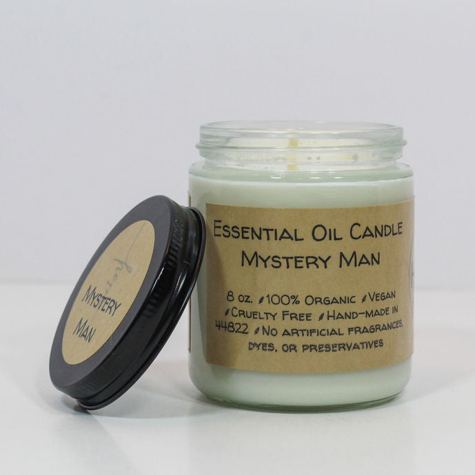 Mystery Man Candle with Organic Essential Oils
