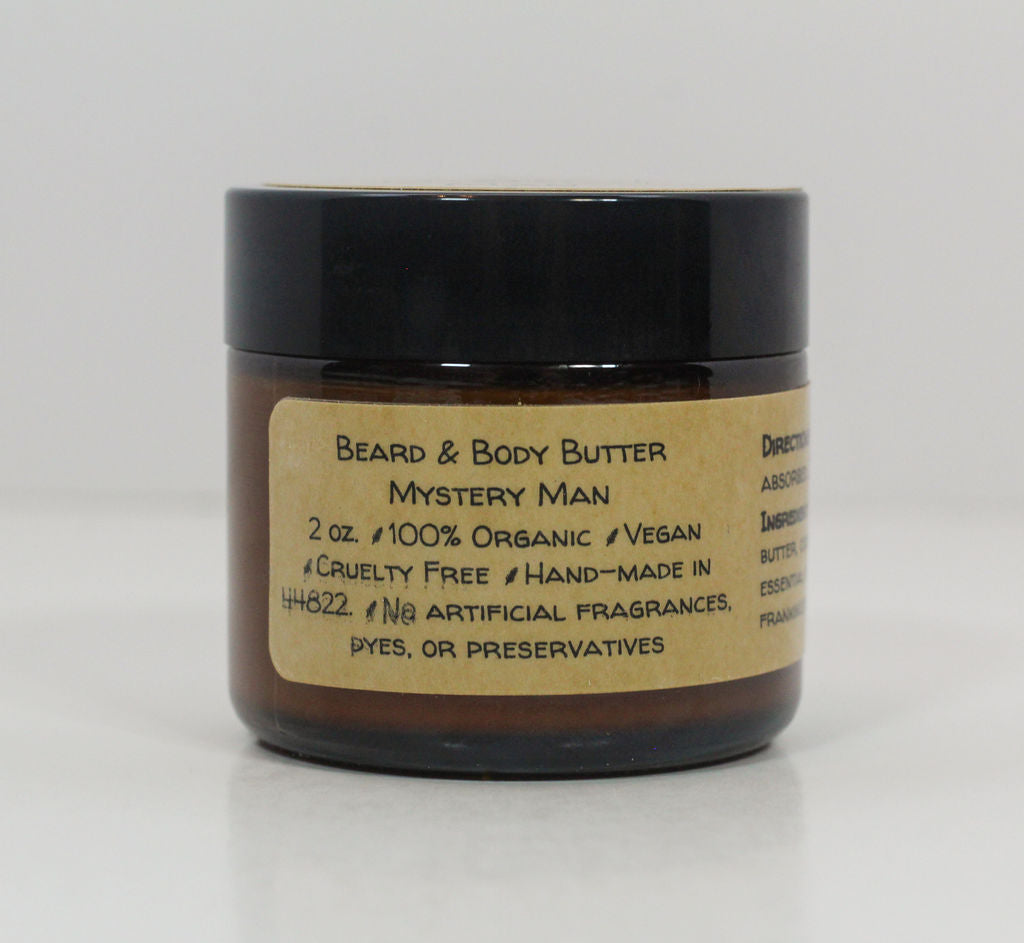 Mystery Man Beard & Body Butter with Organic Essential Oils