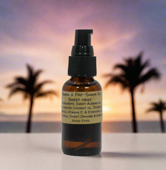 Sweet Heat Pre-Shave and Beard Oil with Organic Essential Oils