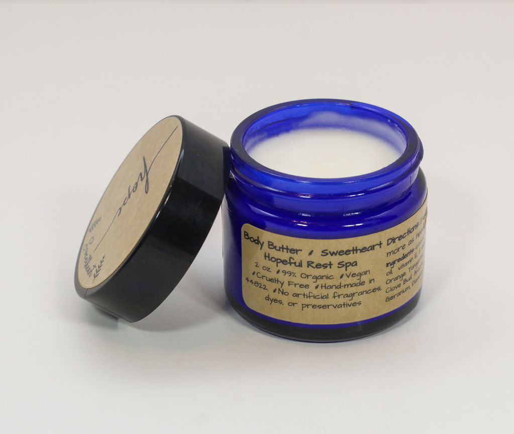 Sweetheart Body Butter with Organic Ingredients & Essential Oils