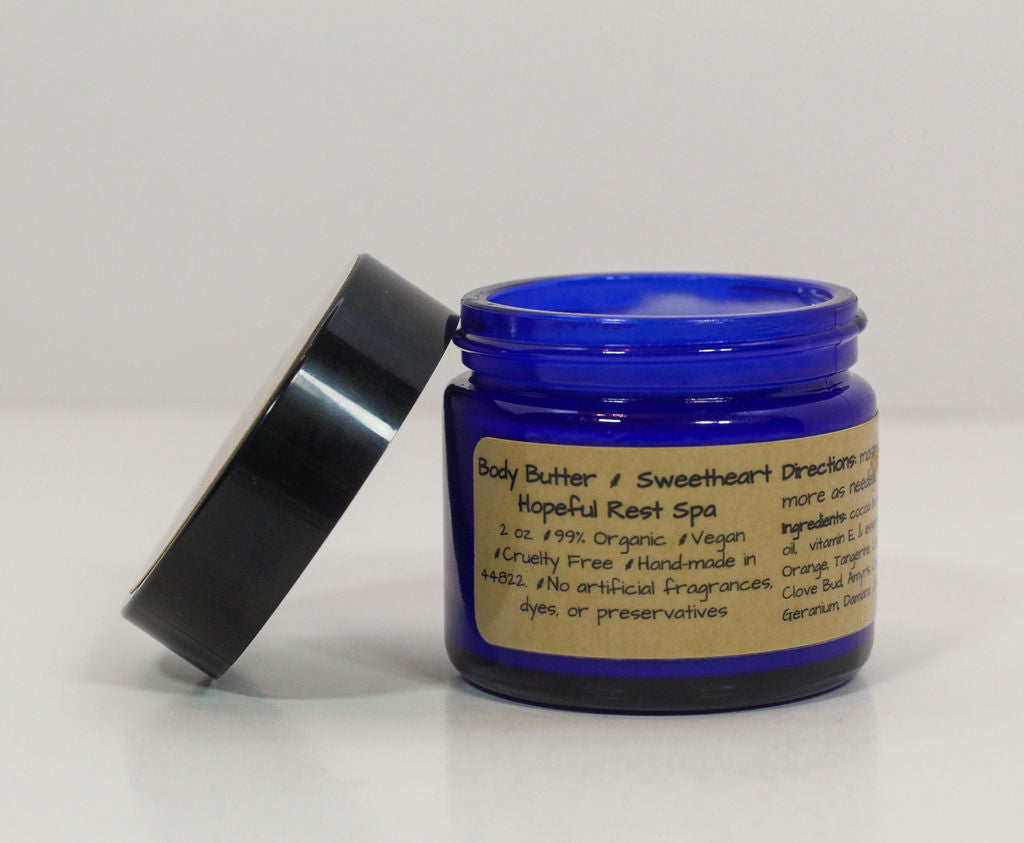 Sweetheart Body Butter with Organic Ingredients & Essential Oils