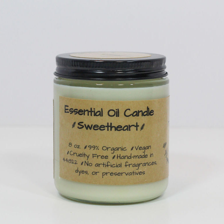 Sweetheart Candle with Organic Essential Oils
