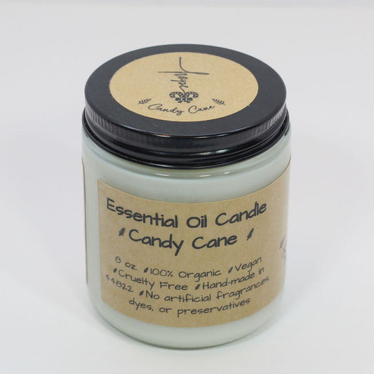 Candy Cane Essential Oil Candle - Peppermint & Spearmint