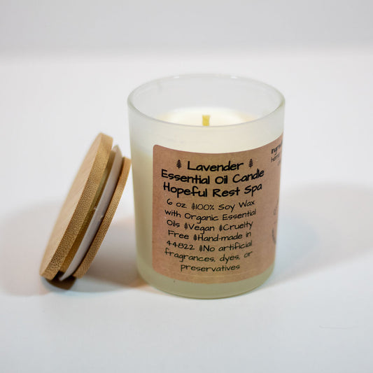 Lavender Organic Essential Oil Candle