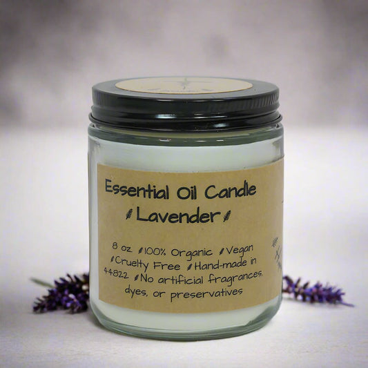 Lavender Organic Essential Oil Candle