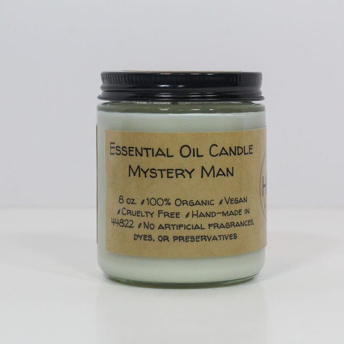 Mystery Man Candle with Organic Essential Oils