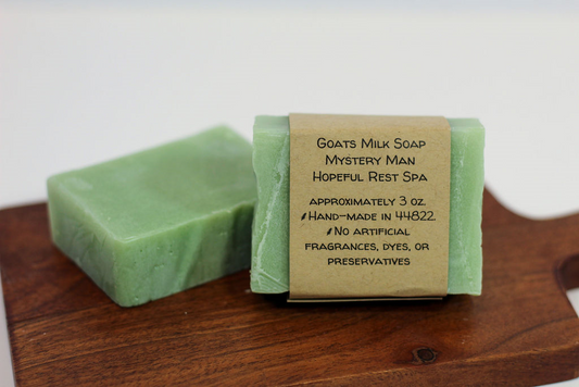 Mystery Man Goats Milk Bar Soap - with Organic Essential Oils