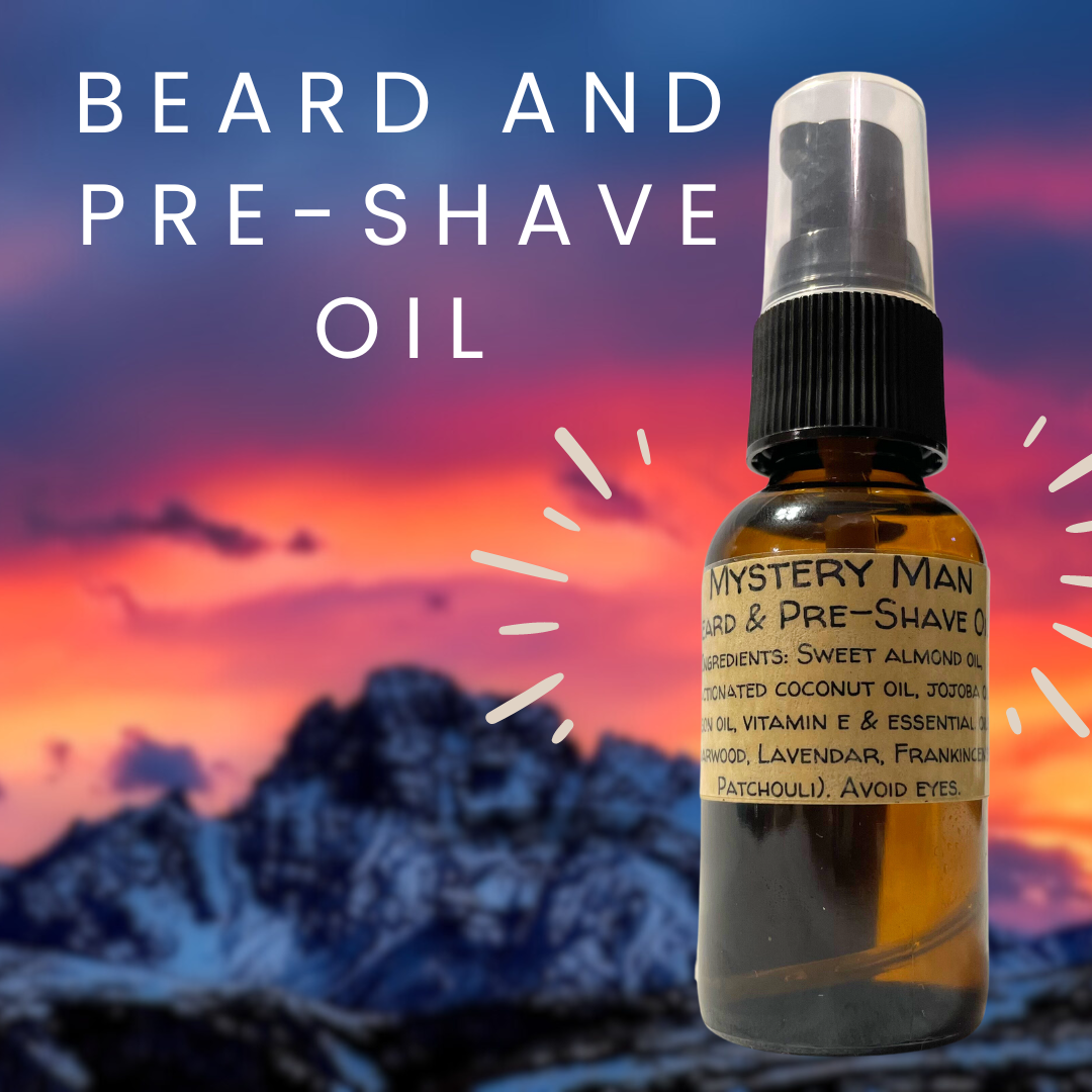 Mystery Man Pre-Shave and Beard Oil with Organic Essential Oils