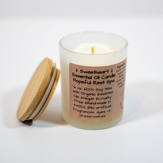 Sweetheart  Candle with Organic Essential Oils